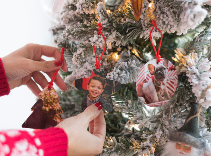 Adornos personalizados para el árbol de Navidad