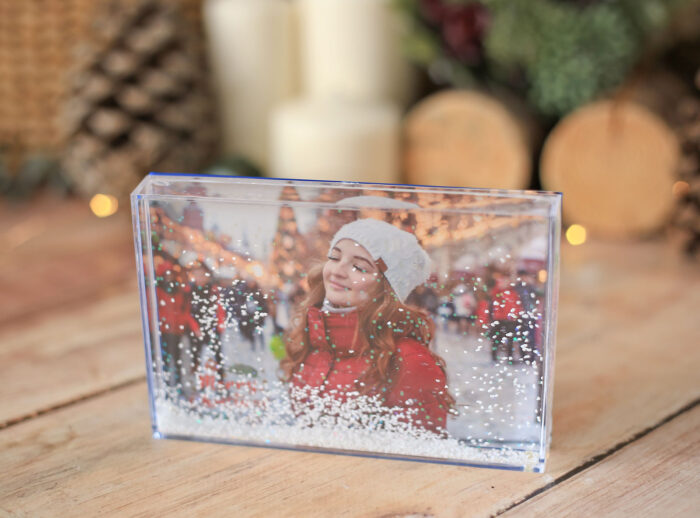 Bloque de nieve Bloque de metacrilato relleno con nieve