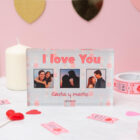 Bloque de metacritalo de 10x15 cm con diseños de enamorados