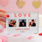 Bloque de metacritalo de 10x15 cm con diseños de enamorados