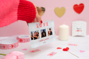 Bloque de metacritalo de 10x15 cm con diseños de enamorados