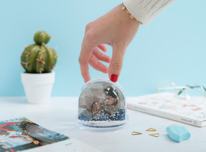 Bola de nieve personalizada con una o dos fotos