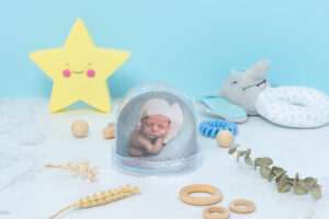 bola-plateada Bola de nieve personalizada con purpurina plateada