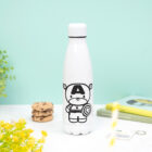 Botella térmica personalizada para papá con la frase “Papá, mi héroe favorito” y su nombre.