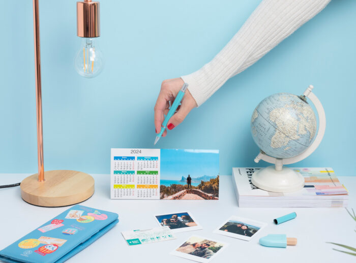 Calendario de mesa sencillo. Pack de 2 unidades iguales