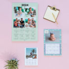 Calendario póster grande (30x45 cm), mediano (20x30 cm.) y pequeños (15x20 cm.)