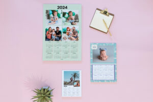 Calendario póster grande (30x45 cm), mediano (20x30 cm.) y pequeños (15x20 cm.)