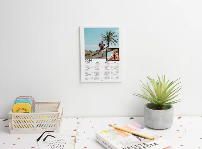 Calendario póster pequeño tamaño 15x20 cm