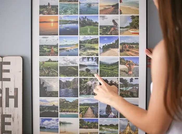 Collage Instagram 50x70 cm. con marco negro