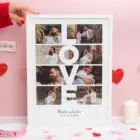 Collage Love con marco 30x40 blanco