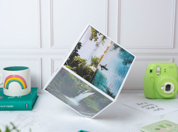 Cubo de fotos giratorio