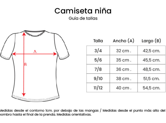 Guía de tallas_Camiseta niña1