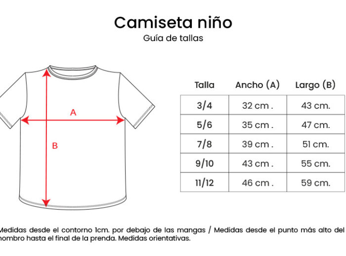 Guía de tallas_Camiseta niño1