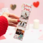 Tiras de imán fotomatón con diseño de enamorados