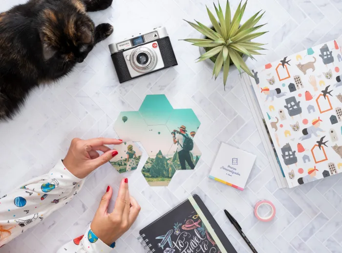 Puzzle imanes hexagonales