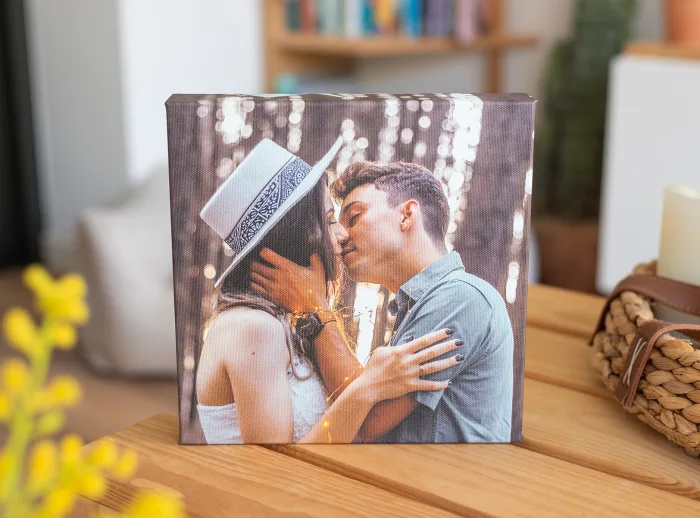 Lienzo de mesa 20x20 cm.