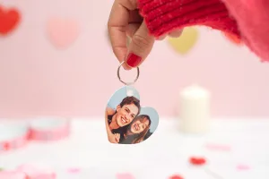 Llavero de plástico corazón