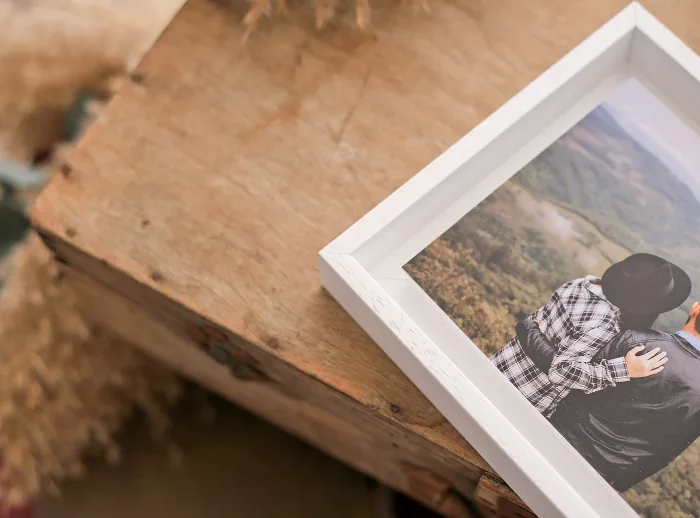 Marco flotante 15x20 cm. blanco