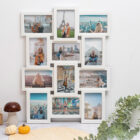 Marco múltiple Topic de 12 fotos tamaño 10x15 cm. en color blanco para colgar