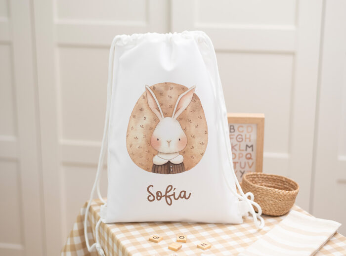 Mochila cuerdas conejo