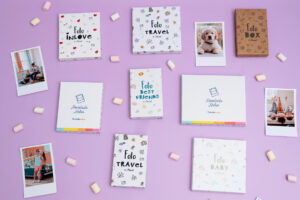 Revelado retro Fotografías en formato retro con diferentes cajas