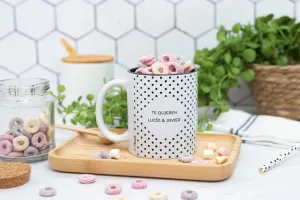 Taza personalizada con mensaje "Taza del mejor papá". Personalización con el nombre que elijas disponible.