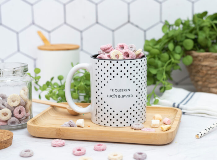 Taza personalizada con mensaje "Taza del mejor papá". Personalización con el nombre que elijas disponible.