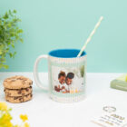 Taza personalizada con la frase "Papá, eres lo más. Como tú, no hay uno igual." y espacio para incluir una foto.