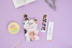 Tira de fotomatón con tus fotos. Se puede utilizar como punto de lectura