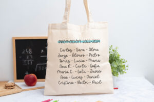 Tote bag profesores curso y nombres Tote bag personalizada para profesores con curso y nombres de los niños en el reverso